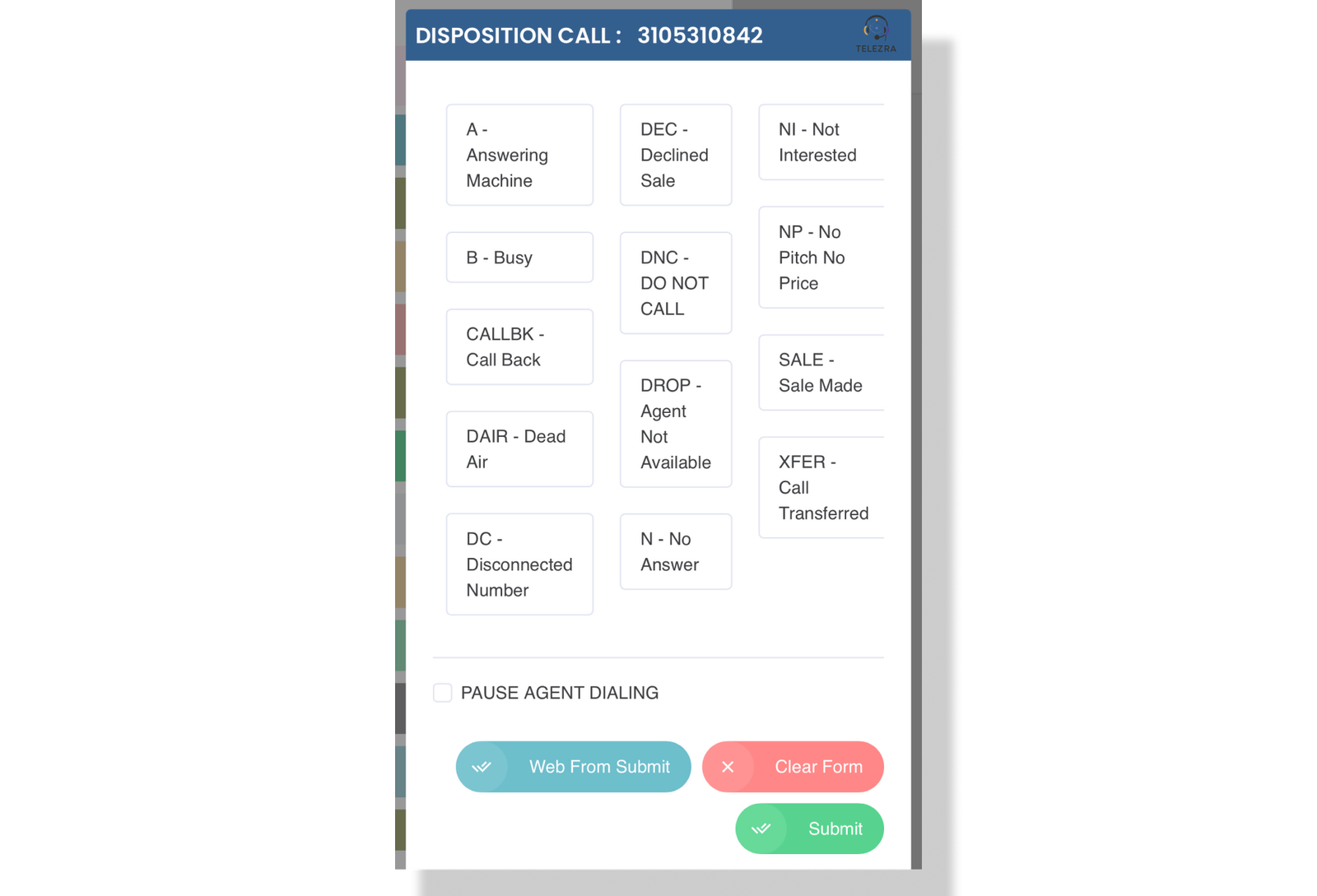 6. Disposition Panel