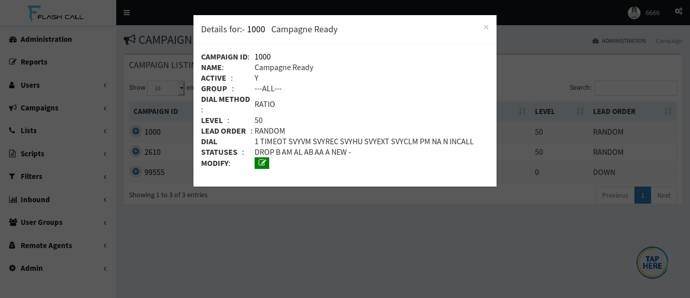 ADMINISTRATION Campaigns(1)