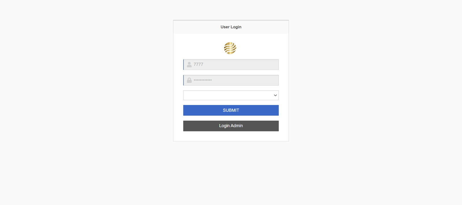 Admin login page 2