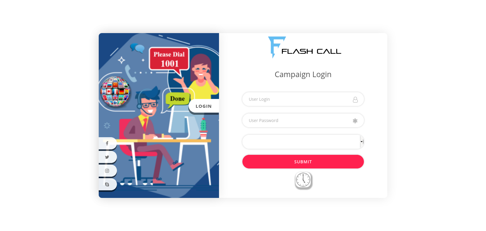 Agent web client Campaign Login