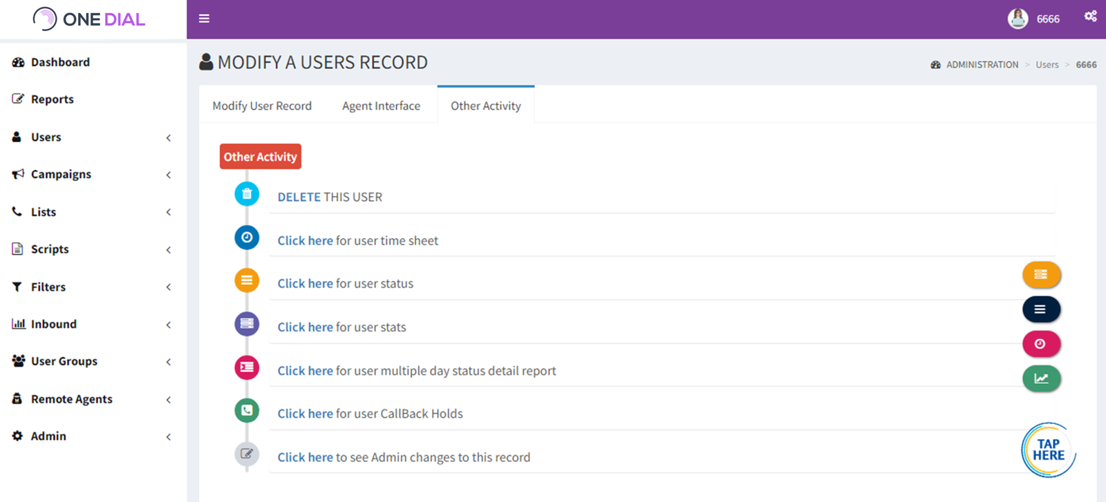 Dialer - Modify User Details 1