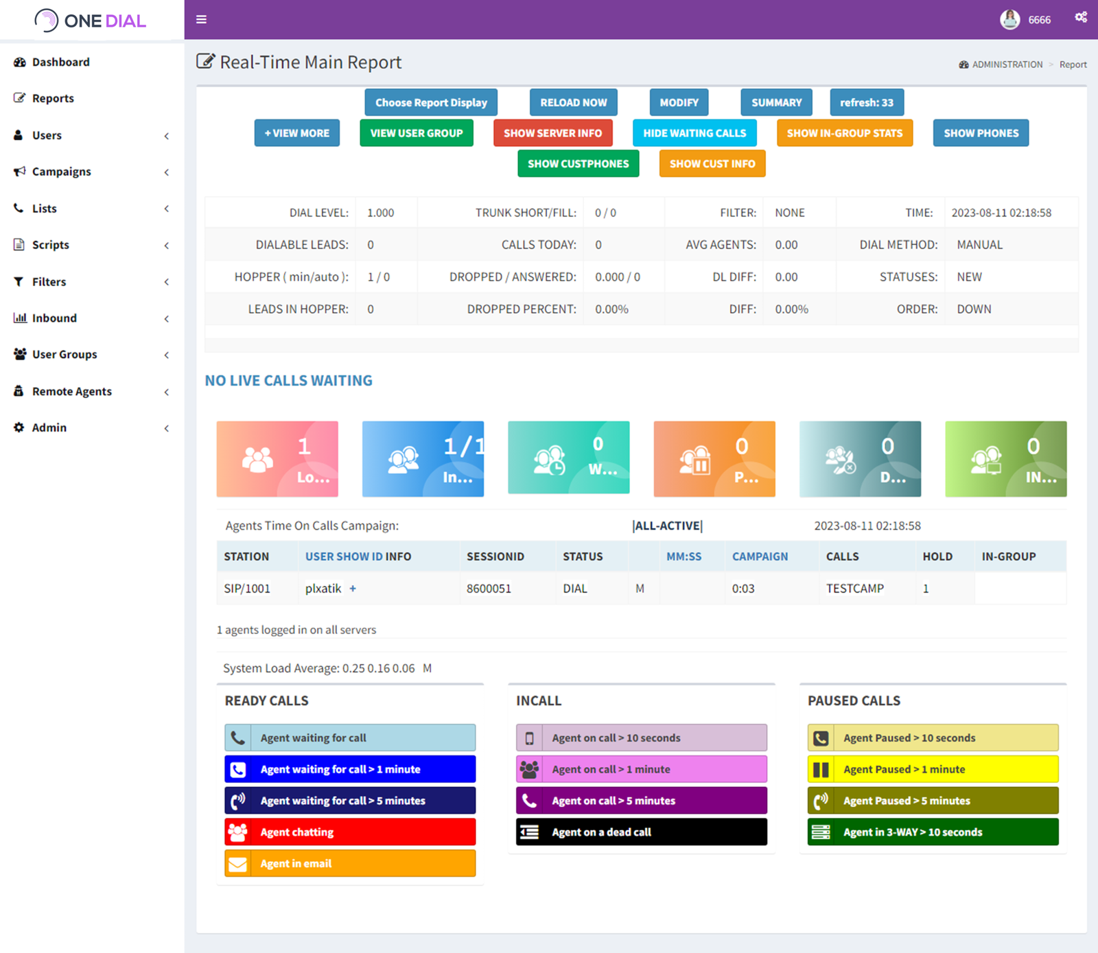 Dialer - Real time Report 1