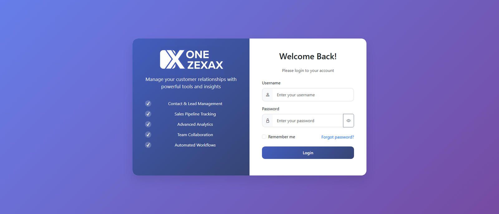 Custom CRM Admin Login 1 1