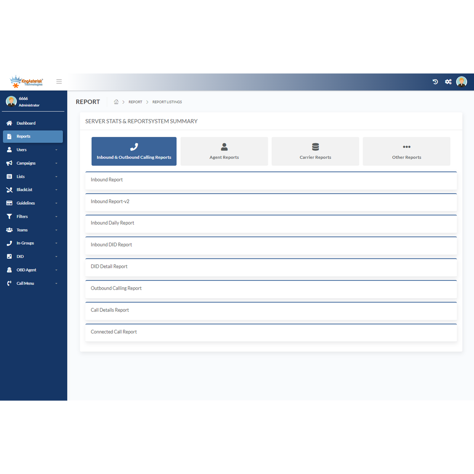 Admin - Reports
