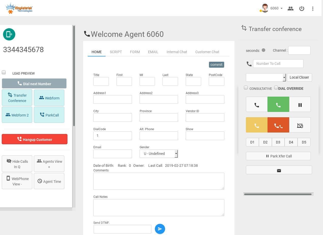 Agent Screen